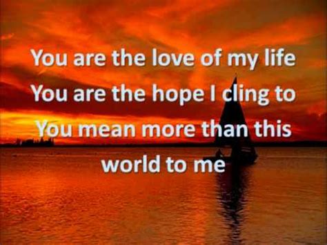 lyrics of you are the love of my life